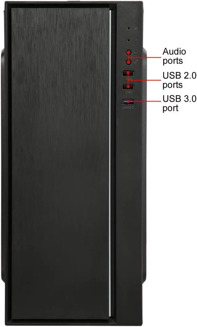 Alt view image 2 of 10 - Gamdias VELA M1 Black ABS / SPCC Steel ATX Mid Tower Computer Case