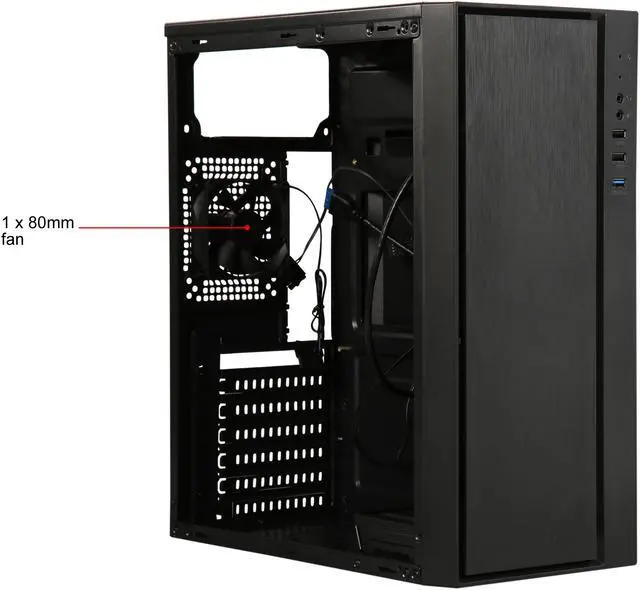 Alt view image 7 of 10 - Gamdias VELA M1 Black ABS / SPCC Steel ATX Mid Tower Computer Case