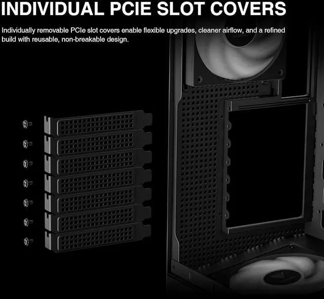 Alt view image 12 of 17 - GAMDIAS Atlas P6 CG Mid-Tower Gaming PC, Mini-ITX, Micro-ATX, and ATX, 4x120mm PWM ARGB Fans, Curved Tempered Glass Panoramic Design, Modular Tool Free, Type-C Ready, 425mm GPU Support