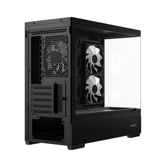 Alt view image 5 of 9 - GAMDIAS ATLAS E5M GPU-Airflow Micro-ATX Case (400mm GPU Ready!) & HELIOS P1-650G 650W 80+ Gold PSU Combo Starter Kit.