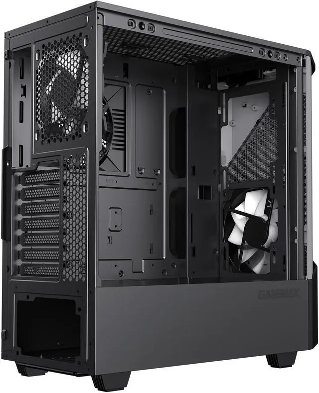 Alt view image 16 of 17 - GAMEMAX Contac COC BG Black / Grey Steel / Tempered Glass ATX Mid Tower Computer Case