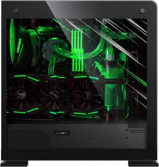 Alt view image 17 of 20 - GAMEMAX Vega Pro Black / Grey Steel / Tempered Glass ATX Full Tower Computer Case