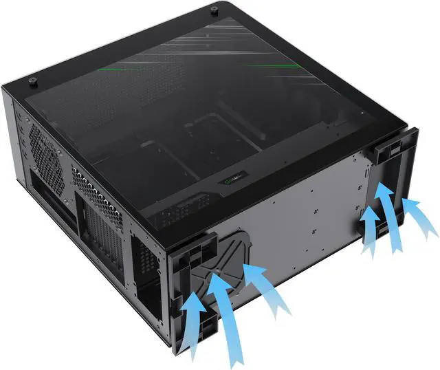 Alt view image 18 of 20 - GAMEMAX Vega Pro Black / Grey Steel / Tempered Glass ATX Full Tower Computer Case