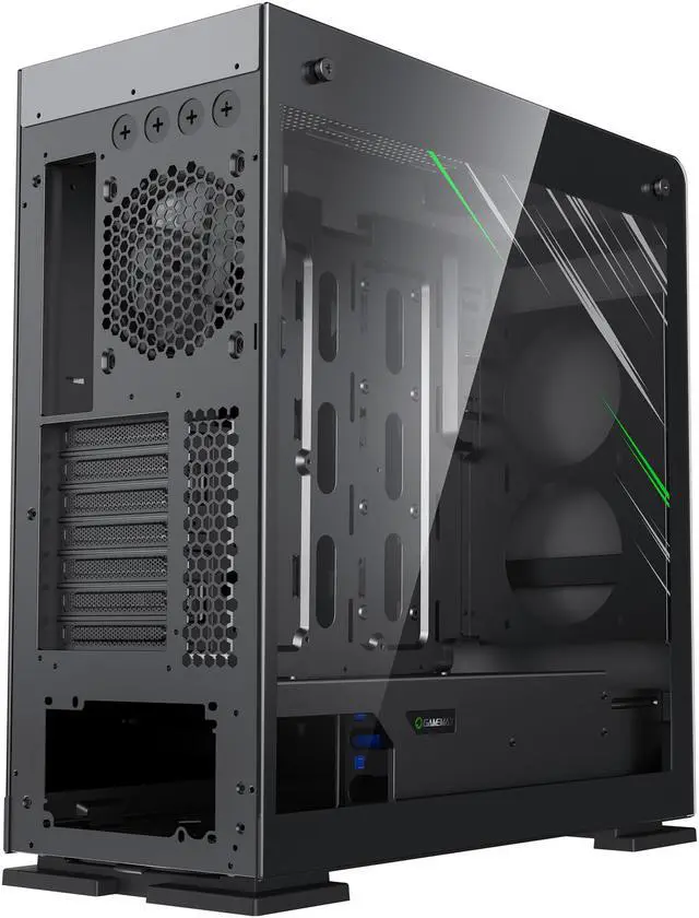 Alt view image 14 of 20 - GAMEMAX Vega Pro Black / Grey Steel / Tempered Glass ATX Full Tower Computer Case