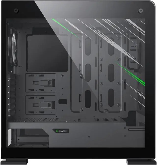 Alt view image 8 of 20 - GAMEMAX Vega Pro Black / Grey Steel / Tempered Glass ATX Full Tower Computer Case