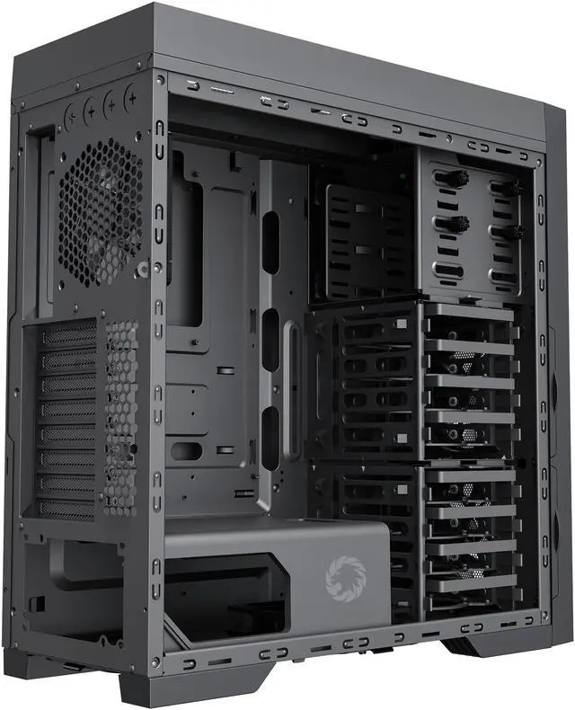 Alt view image 10 of 18 - GAMEMAX Titan Silent Black Steel ATX Full Tower Computer Case w/3 fans Pre-Installed