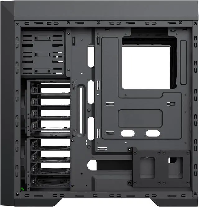 Alt view image 8 of 18 - GAMEMAX Titan Silent Black Steel ATX Full Tower Computer Case w/3 fans Pre-Installed