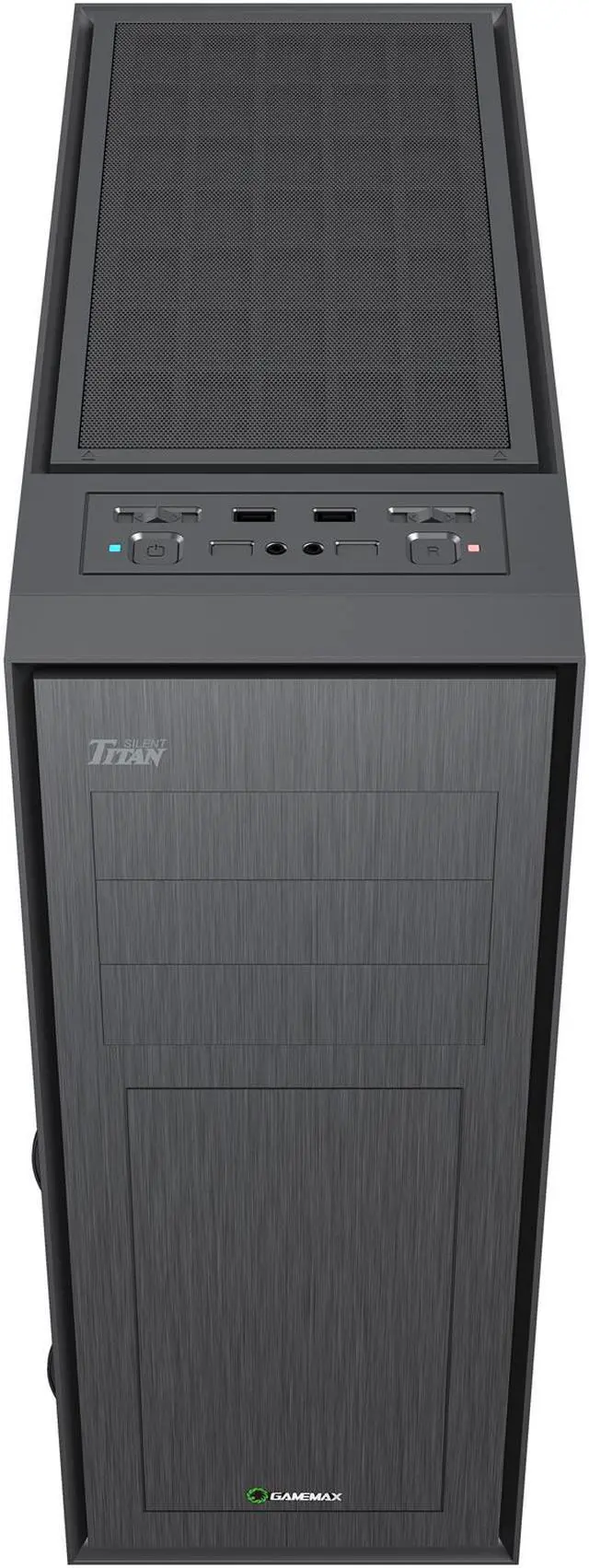 Alt view image 12 of 18 - GAMEMAX Titan Silent Black Steel ATX Full Tower Computer Case w/3 fans Pre-Installed