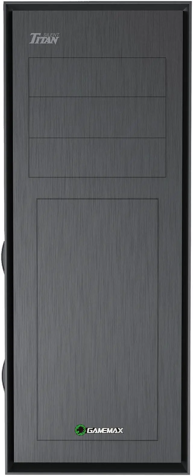 Alt view image 2 of 18 - GAMEMAX Titan Silent Black Steel ATX Full Tower Computer Case w/3 fans Pre-Installed