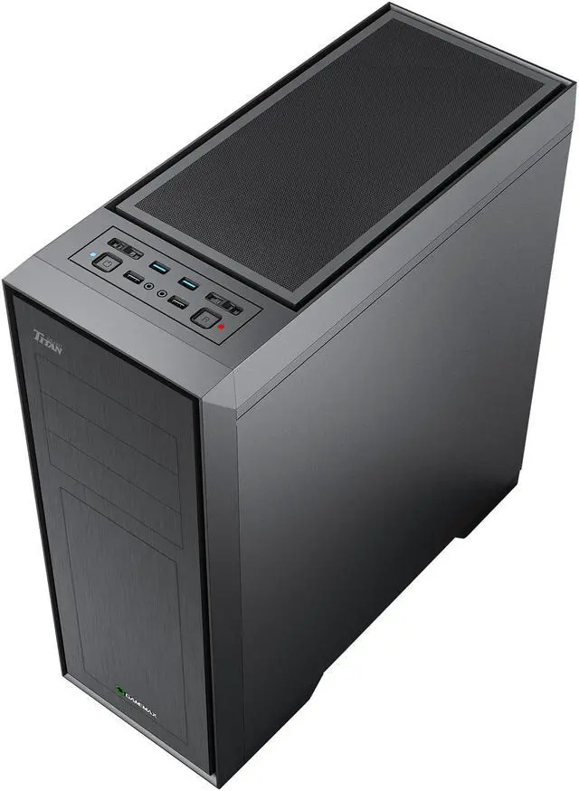 Alt view image 13 of 18 - GAMEMAX Titan Silent Black Steel ATX Full Tower Computer Case w/3 fans Pre-Installed