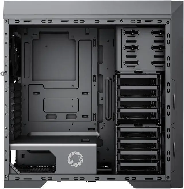 Alt view image 9 of 18 - GAMEMAX Titan Silent Black Steel ATX Full Tower Computer Case w/3 fans Pre-Installed