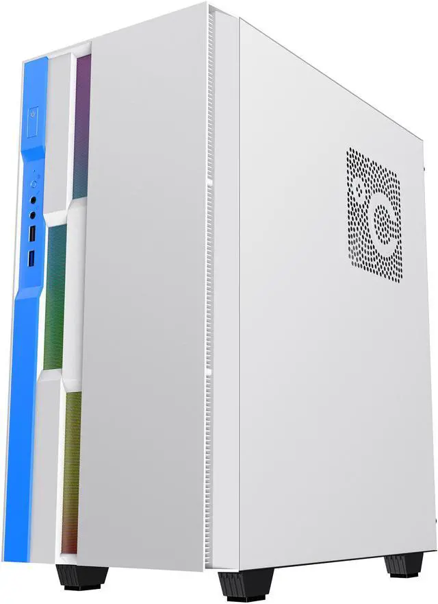Alt view image 6 of 18 - GAMEMAX Brufen C3 WB White Steel / Tempered Glass ATX Mid Tower Computer Case