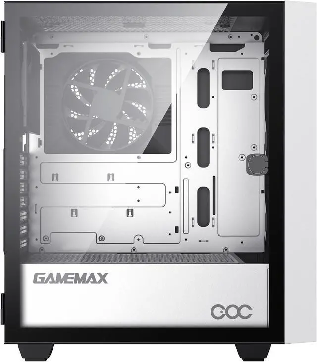Alt view image 8 of 18 - GAMEMAX Brufen C3 WB White Steel / Tempered Glass ATX Mid Tower Computer Case
