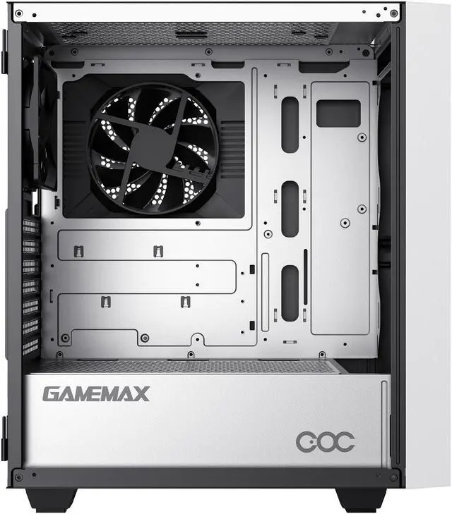 Alt view image 9 of 18 - GAMEMAX Brufen C3 WB White Steel / Tempered Glass ATX Mid Tower Computer Case