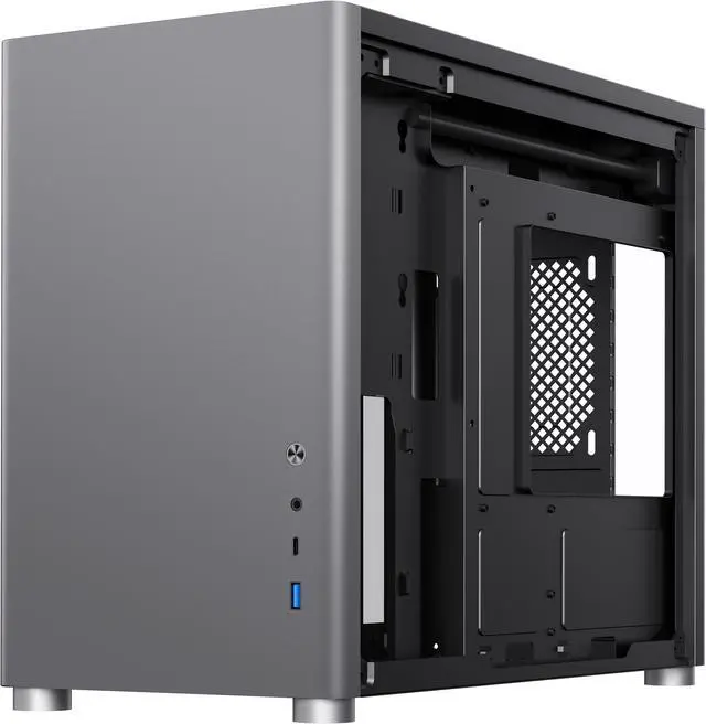 Alt view image 5 of 19 - GAMEMAX Spark Grey Steel / Tempered Glass Micro ATX Tower Computer Case w/ Dual Tempered Glass Side Panel