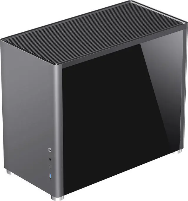 Alt view image 6 of 19 - GAMEMAX Spark Grey Steel / Tempered Glass Micro ATX Tower Computer Case w/ Dual Tempered Glass Side Panel