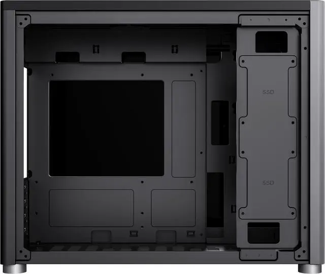 Alt view image 8 of 19 - GAMEMAX Spark Grey Steel / Tempered Glass Micro ATX Tower Computer Case w/ Dual Tempered Glass Side Panel
