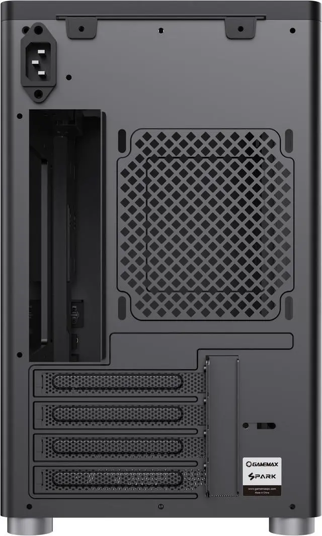 Alt view image 10 of 19 - GAMEMAX Spark Grey Steel / Tempered Glass Micro ATX Tower Computer Case w/ Dual Tempered Glass Side Panel