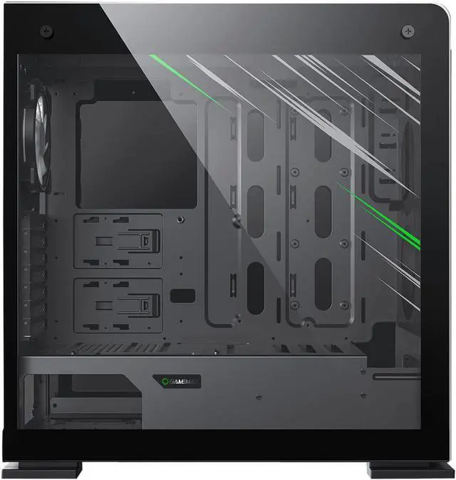 Alt view image 5 of 13 - GAMEMAX Vega Pro White / Black Steel / Tempered Glass ATX Full Tower Gaming Computer Case w/ Dual Tempered Glass Panels and 1 x ARGB Fan x Rear (Pre-Installed)