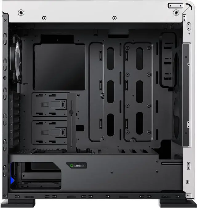 Alt view image 6 of 13 - GAMEMAX Vega Pro White / Black Steel / Tempered Glass ATX Full Tower Gaming Computer Case w/ Dual Tempered Glass Panels and 1 x ARGB Fan x Rear (Pre-Installed)