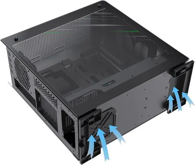 Alt view image 13 of 13 - GAMEMAX Vega Pro White / Black Steel / Tempered Glass ATX Full Tower Gaming Computer Case w/ Dual Tempered Glass Panels and 1 x ARGB Fan x Rear (Pre-Installed)