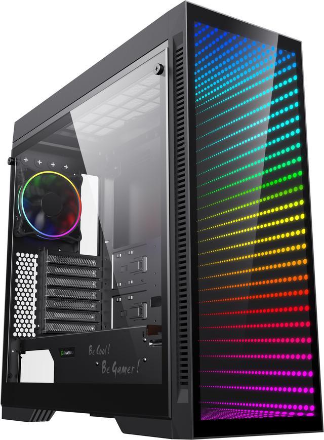 NeweggBusiness - Open Box: GAMEMAX Abyss TR Black Steel / Tempered Glass  ATX Full Tower Gaming Computer Case w/ 1 x 120mm ARGB LED Fan x Rear  (Pre-Installed)