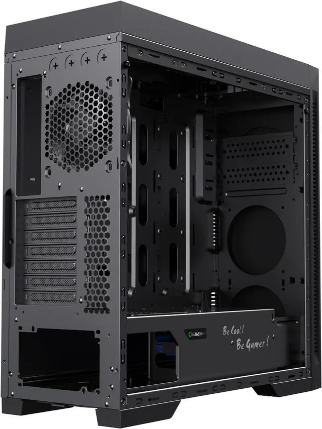 Alt view image 7 of 14 - GAMEMAX Abyss TR Black Steel / Tempered Glass ATX Full Tower Gaming Computer Case w/ 1 x 120mm ARGB LED Fan x Rear (Pre-Installed)