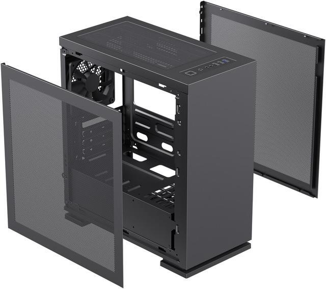 Alt view image 13 of 13 - Gamemax M60 Black Steel Micro ATX Tower USB3.0 Computer Case w/ Dual Mesh Side Panels