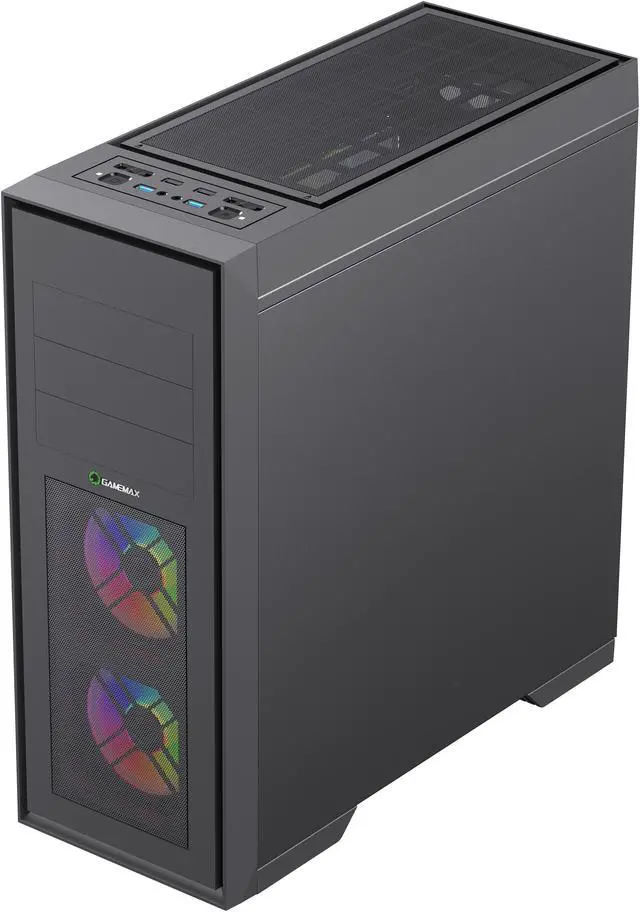 Alt view image 5 of 12 - Gamemax Master M905-RGB USB3.0 E-ATX Full Tower Gaming Computer Case w/ 3 x RGB LED Fans (Pre-Installed)
