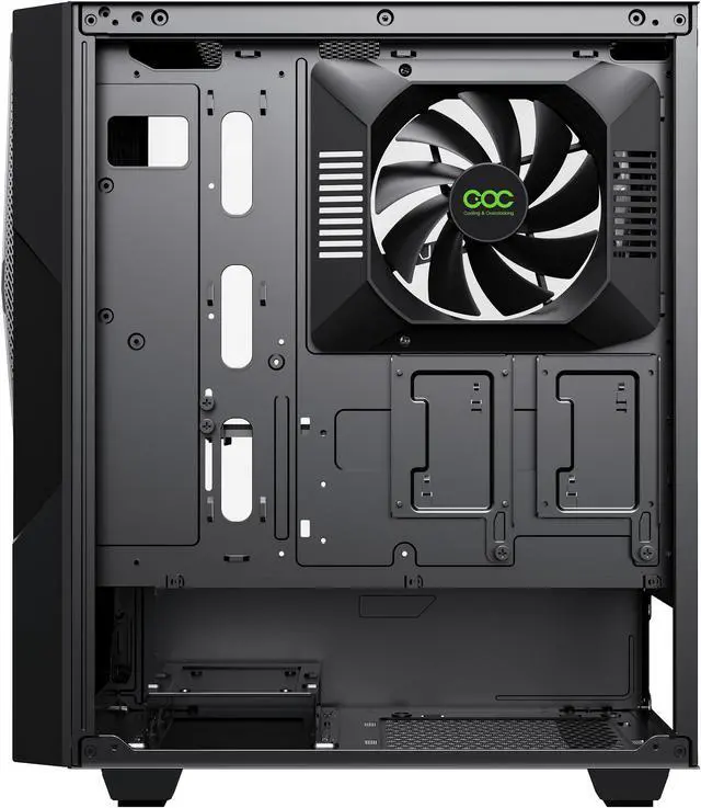 Alt view image 9 of 11 - Gamemax Typhoon COC Black USB3.0 Tempered Glass ATX Mid Tower Gaming Computer Case w/ RGB Strip x Front and 1 x ARGB LED Fan x Rear (Pre-Installed)