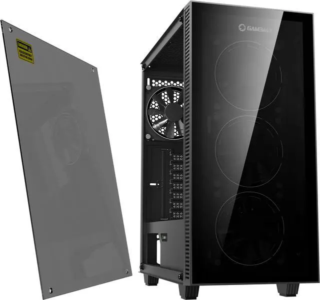 Open Box: Gamemax Draco XD Black USB3.0 Tempered Glass ATX Mid Tower ...