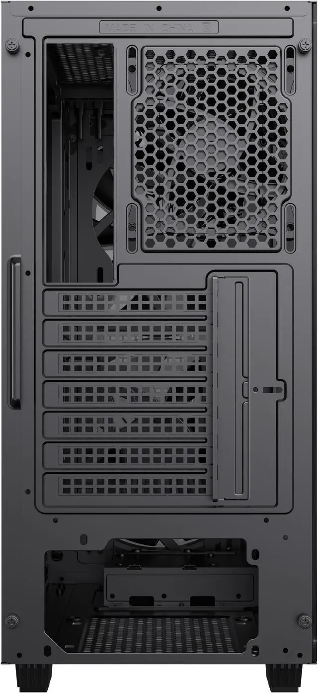 Alt view image 12 of 13 - Gamemax Black Hole Black USB3.0 Tempered Glass ATX Mid Tower Gaming Computer Case w/2 x 200mm ARGB Ring Fan x Front and 1 x 120mm ARGB Ring Fan x Rear (Pre-Installed)