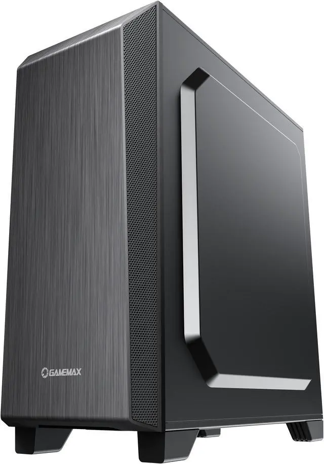 Alt view image 5 of 11 - Gamemax Nova N5 Black USB3.0 Tempered Glass ATX Mid Tower Gaming Computer Case w/  1 x Rainbow LED  Fan x Rear (Pre-Installed)