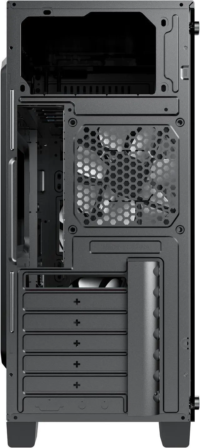 Alt view image 11 of 11 - Gamemax Nova N5 Black USB3.0 Tempered Glass ATX Mid Tower Gaming Computer Case w/  1 x Rainbow LED  Fan x Rear (Pre-Installed)