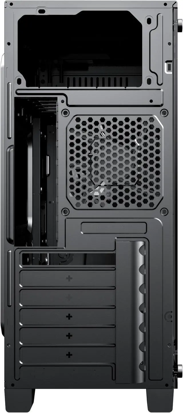 Alt view image 9 of 10 - GAMEMAX Gamemax Nova N6 Black Steel / Tempered Glass ATX Mid Tower Gaming Computer Case