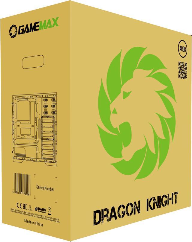 Alt view image 15 of 15 - Gamemax Dragon Knight USB3.0 E-ATX Full Tower Gaming Computer Case w/ 5 x ARGB Rainbow Fans (Pre-Installed)