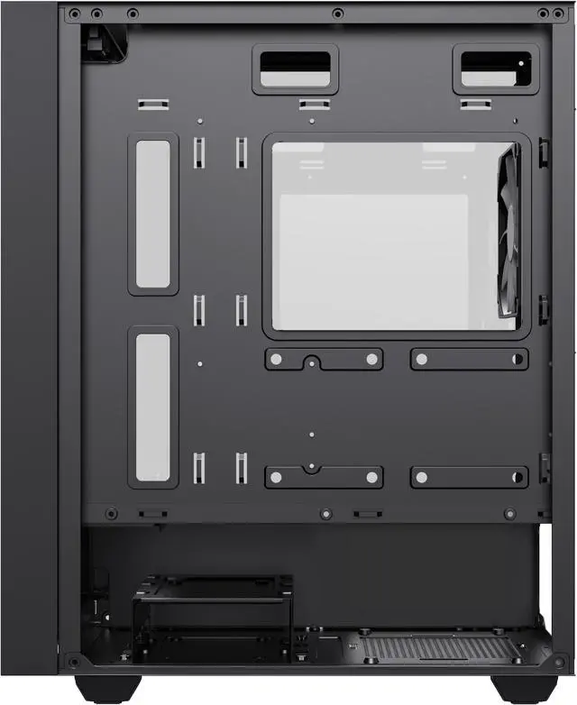 Alt view image 12 of 14 - Gamemax Edge Black USB3.0 Tempered Glass Micro ATX Gaming Computer Case w/Tempered Glass Panel and 1 x ARGB LED Fan x Rear (Pre-Installed