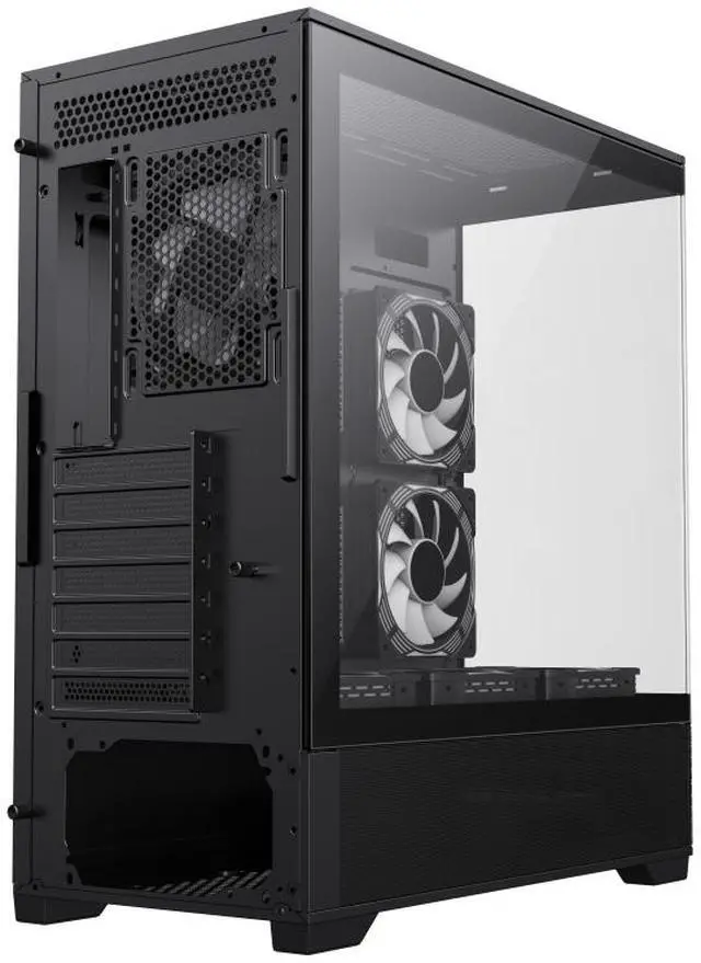Alt view image 16 of 15 - GAMEMAX VISTA AB Black USB3.0/Type C Tempered Glass Mid-tower ATX Computer Case w/6  x 120mm ARGB PWM Fans (2 x MB side, 3 x PSU Top Cover, 1 x Rear) Pre-Installed, Support 4090 GPU and 360mm AIO