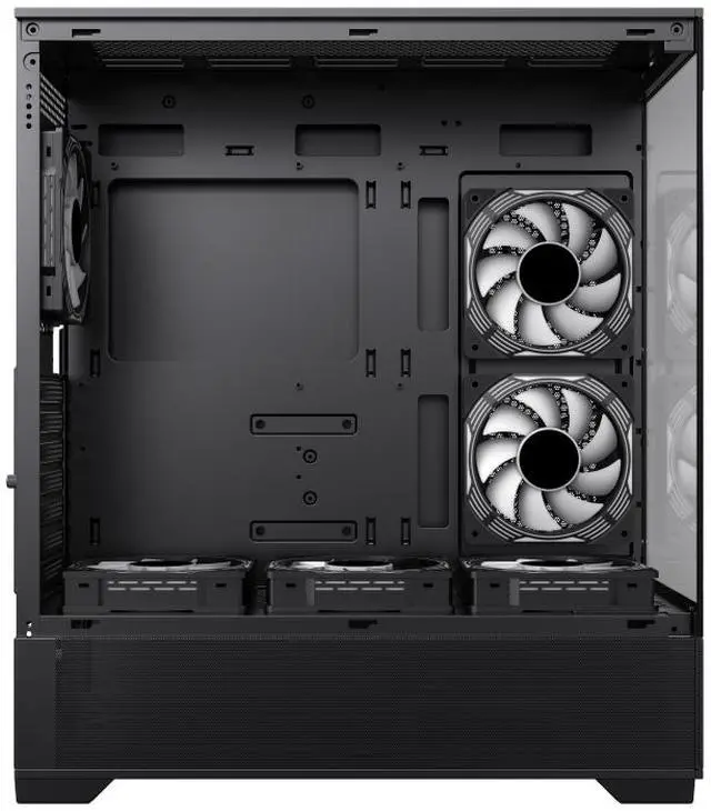 Alt view image 15 of 15 - GAMEMAX VISTA AB Black USB3.0/Type C Tempered Glass Mid-tower ATX Computer Case w/6  x 120mm ARGB PWM Fans (2 x MB side, 3 x PSU Top Cover, 1 x Rear) Pre-Installed, Support 4090 GPU and 360mm AIO