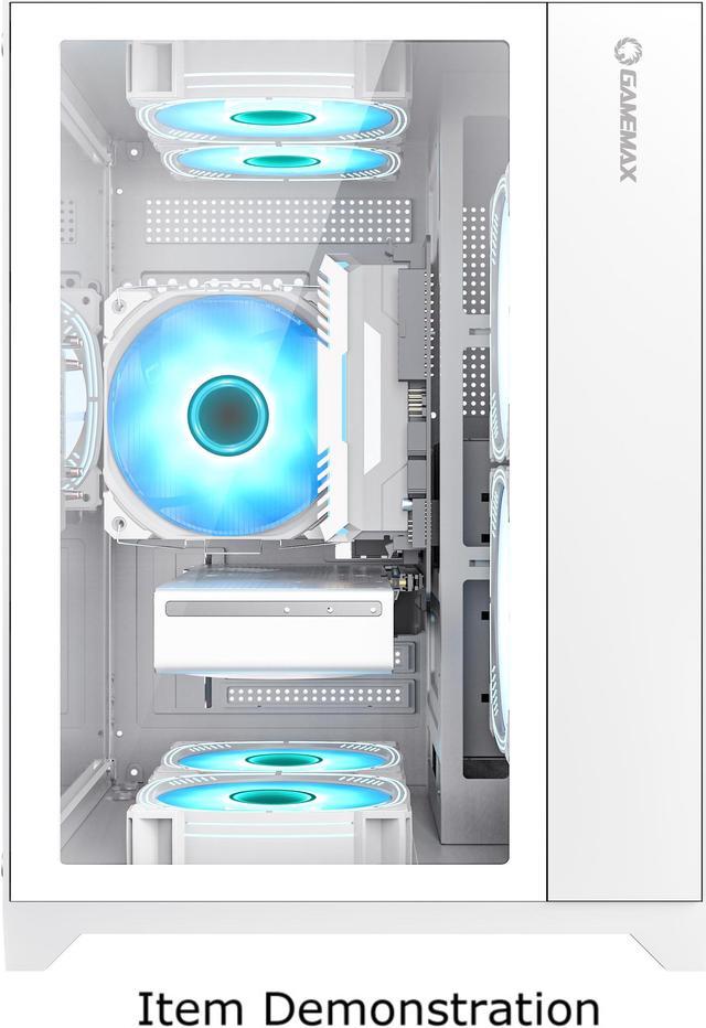 GAMEMAX INFINITY MINI White Tempered Glass USB3.0 PC Case-Supports  Flex-ATX/Mini-ITX - Fans Not Included
