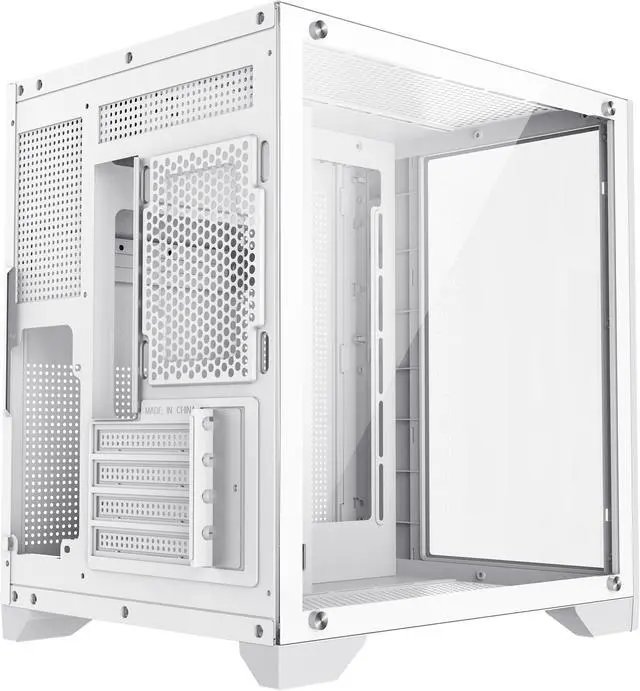 Alt view image 8 of 11 - GAMEMAX INFINITY MINI White Tempered Glass USB3.0 PC Case-Supports Flex-ATX/Mini-ITX - Fans Not Included