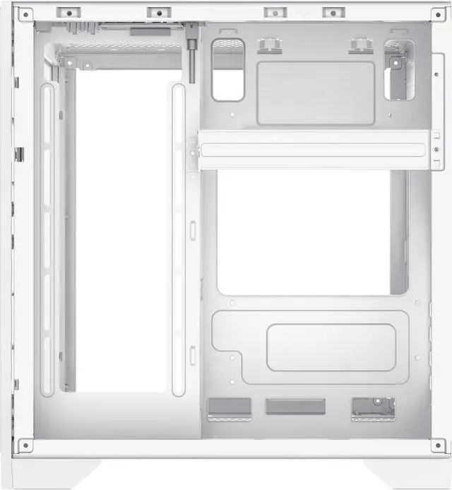 Alt view image 11 of 11 - GAMEMAX INFINITY MINI White Tempered Glass USB3.0 PC Case-Supports Flex-ATX/Mini-ITX - Fans Not Included
