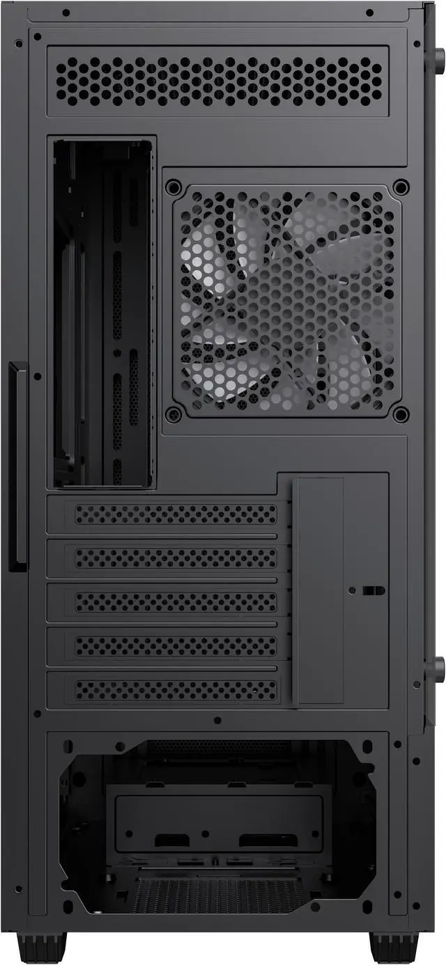 Alt view image 10 of 12 - GAMEMAX Storm WH Black Micro-ATX Gaming Case-Pre-installed 1x  Autoflow Rainbow LED Fan  x Rear Pre-Installed