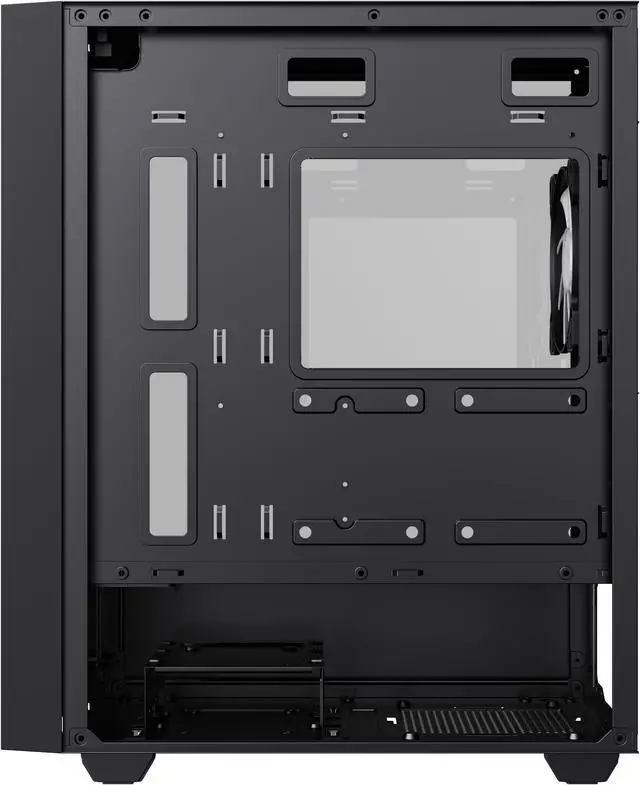 Alt view image 11 of 12 - GAMEMAX Storm WH Black Micro-ATX Gaming Case-Pre-installed 1x  Autoflow Rainbow LED Fan  x Rear Pre-Installed