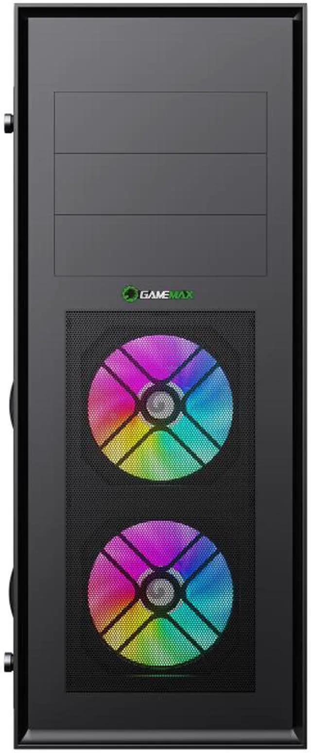 Alt view image 3 of 11 - GAMEMAX Master TG Black Tempered Glass Full Tower Computer Case w/3x120mm Autoflow Rainbow Fans (Pre-Installed)