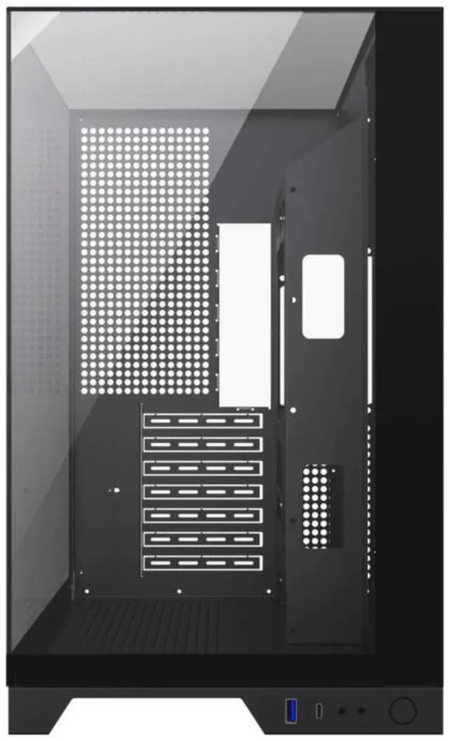 Alt view image 9 of 12 - GAMEMAX Infinity Plus Black USB3.0 / Type C ATX Mid-Tower Gaming Computer Case w/3 x Tempered Glass Side Panel (Fans Not Included). Support 4000 Series GPU and 360mm AIO