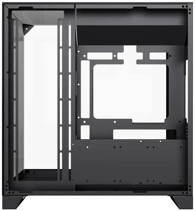 Alt view image 12 of 12 - GAMEMAX Infinity Plus Black USB3.0 / Type C ATX Mid-Tower Gaming Computer Case w/3 x Tempered Glass Side Panel (Fans Not Included). Support 4000 Series GPU and 360mm AIO