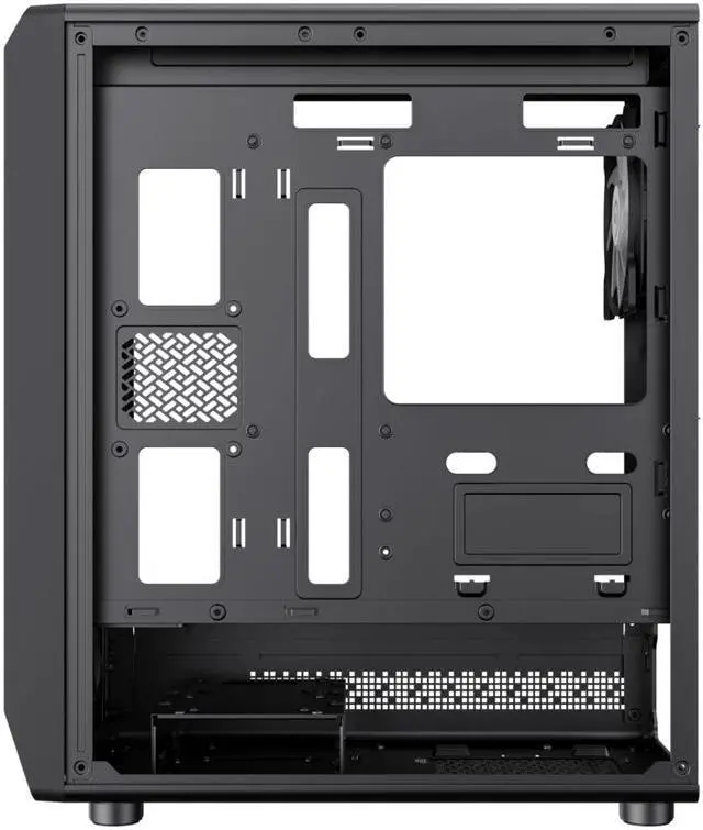 Alt view image 8 of 11 - GAMEMAX Forge MB Premium USB3.0 + Type C Black Tempered Glass Micro ATX Computer Gaming Case w/4 x ARGB Fans Pre-Installed