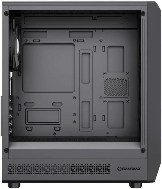 Alt view image 9 of 11 - GAMEMAX Forge MB Premium USB3.0 + Type C Black Tempered Glass Micro ATX Computer Gaming Case w/4 x ARGB Fans Pre-Installed