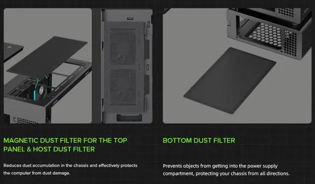 Alt view image 13 of 15 - GAMEMAX Infinity N80 BK Black Curved Tempered Glass USB3.0/Type C ATX Mid Tower Case w/6 PWM ARGB Fans (Pre-Installed)